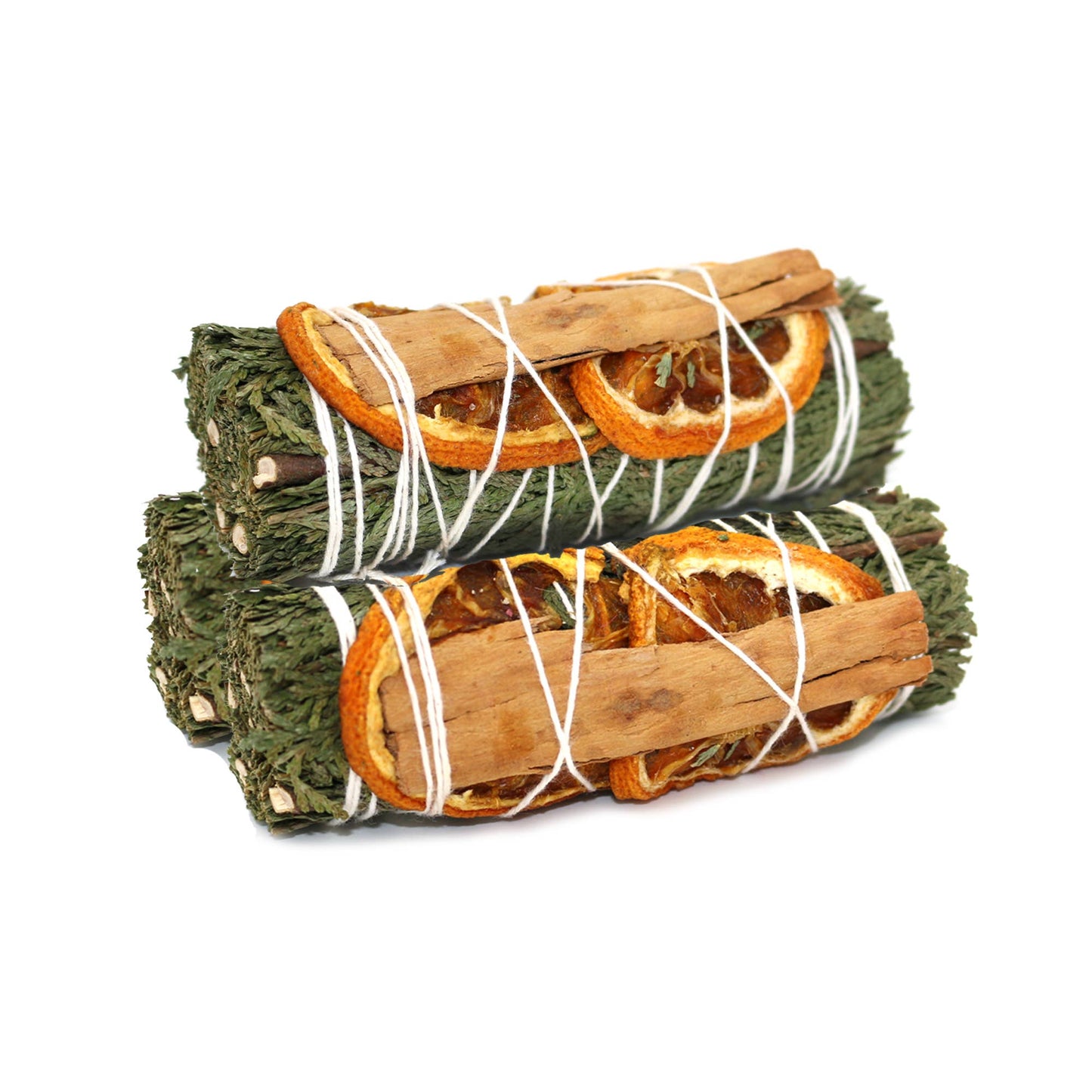4" Cedar, Orange & Cinnamon Bundle – Balance, Harmony & Protection
