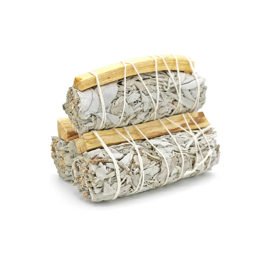 4" White Sage with Palo Santo Bundle – Cleansing & Renewal